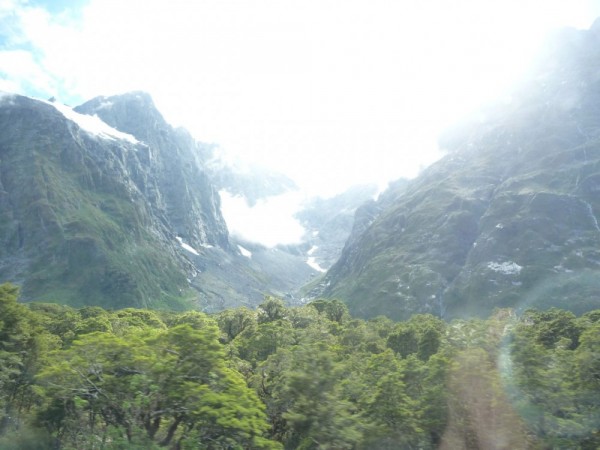 view from bus window on Milford Road