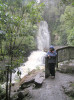 Wendy in her summer clothes at McLean Falls