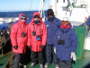 Bit chilly out there - Steve and Jo(UK) and Iain also UK with Ros