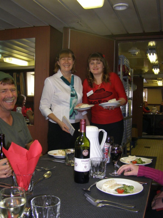 Natalia and Svetlana on Red and Green night - celebrating summer solstice