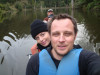 happy canoeists