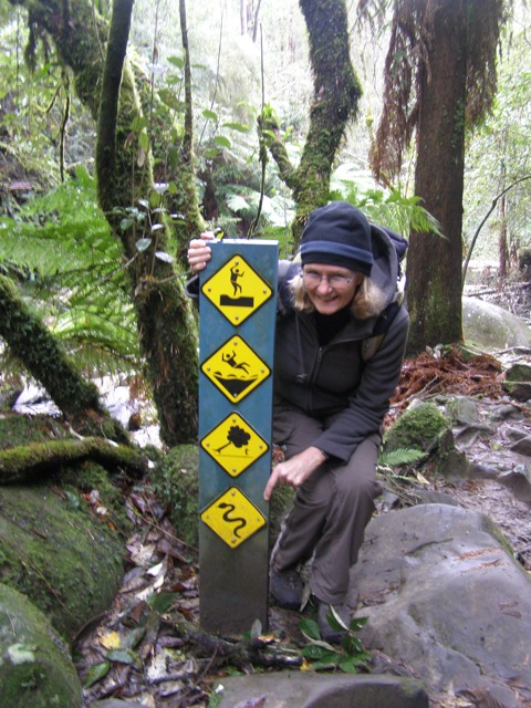 look out for those snakes - not sure what the other signs mean