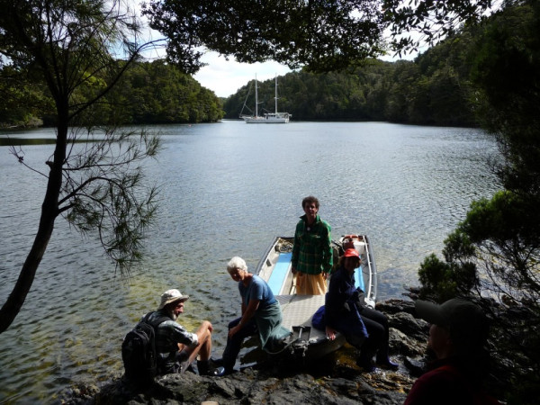Being picked up from Anchor Island