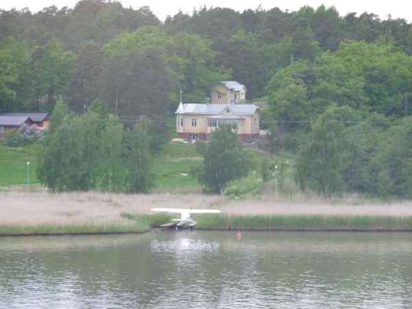 going out through the archipelago on the ferry to Sweden